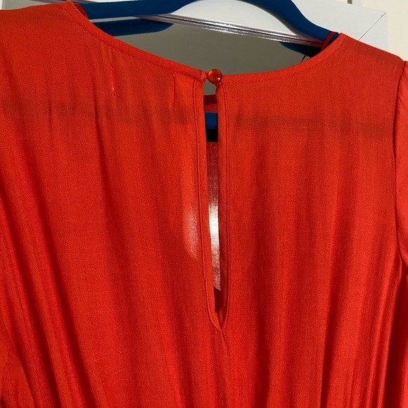 Francesca’s Jun & Ivy Red Romper w/ Scalloped Neckline - Picture 8 of 13